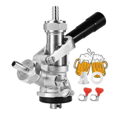 Imagem de Dbgogo Acoplador de barril de aço inoxidável tipo S, acoplador europeu Sankey S Keg dispensador de torneira para I.D 5/40.6 cm tubulação de fabricação de cerveja a gás acoplador de barril europeu tipo