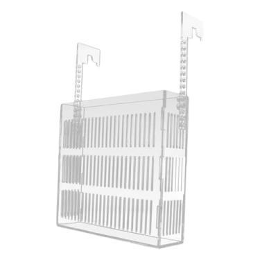 Imagem de Generic Caixa de reprodução de aquário suspensa, suporte para plantas, acrílico, instalação rápida, multifuncional, incubadora, caixa de incubação para peixes, 19x18x5cm