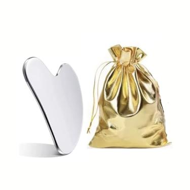 Imagem de Gua Sha, GuaSha, Profissional em Inox Aço Inoxidável + saquinho para guardar