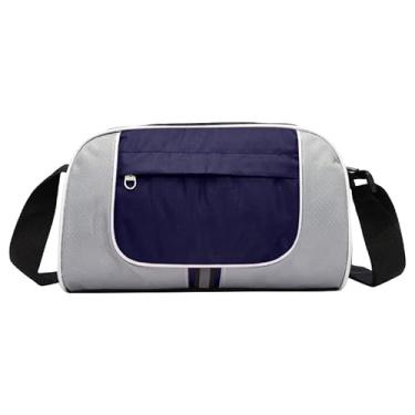 Imagem de Bolsa esportiva de viagem, dobrável, impermeável, para academia, praia, natação, masculina, feminina, leve, Azul marino, Tendência