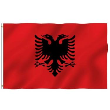 Imagem de Bandeira do país | 9,5 x 1,5 m | Cor vívida e à prova de desbotamento, poliéster 100D impresso, cores vibrantes, ilhós de latão, cabeça de lona de poliéster para ambientes internos e costura dupla com