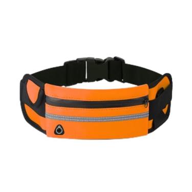 Imagem de Pochete Esportiva Fitness Corrida Slim Academia Porta Celular Impermeável (Laranja)