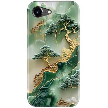 Imagem de Goodon Capa fofa para iPhone 16e - Compatível com carregamento sem fio - Capa rígida de camada dupla + capa de silicone - Capa protetora para celular com designs modernos para mulheres - entalhe em