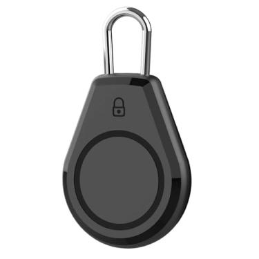 Imagem de Porta-chaves Air Tagholder com manilha de aço inoxidável – Capa à prova d'água antiperda à prova de choque compatível com Apple Air Tag para mochila, chaves, coleira para animais de estimação