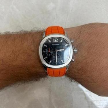 Imagem de Relógio Mondaine Masculino Quadrado Cronógrafo 32943g0mvni3 - Laranja - Prateado - Preto-Masculino