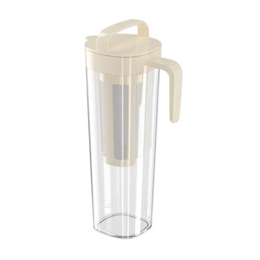 Imagem de Jarra de café frio, máquina de café frio - Preparador manual de chá e gelado 1100ml,Bule de frutas geladas com filtro, garrafa de água portátil para geladeira para casa, apartamento, dormit