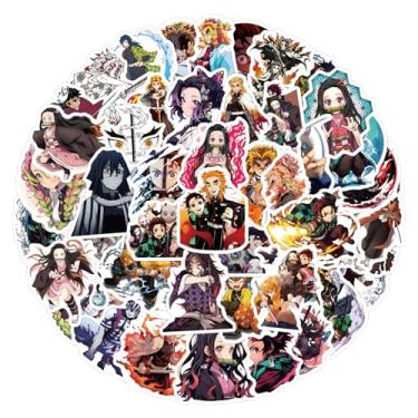 Imagem de 50Pcs Demon Slayer Sticker for Kids, Cute Anime Cartoon Waterproof Vinyl Stickers for Adult Teen Girl Water Bottle Laptop Phone Computer Guitar Notebook Skateboard Travel Case Scrapbook Helmet