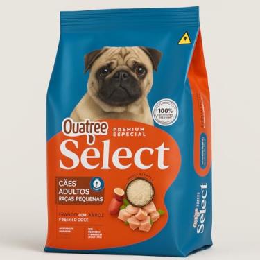 Imagem de Quatree Select Raças Pequenas Adultos Franco com Arroz 3 kg