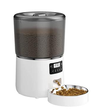 Imagem de Ração Automática para Pets 4L - Dispenser de Alimento Programável e Cronometrado Grande Cães Pequenos Gatos Eletrônica c