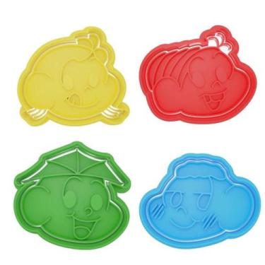 Imagem de Cortador Biscoito Molde Forma TURMA DA MONICA Marcador Carimbo Pasta A