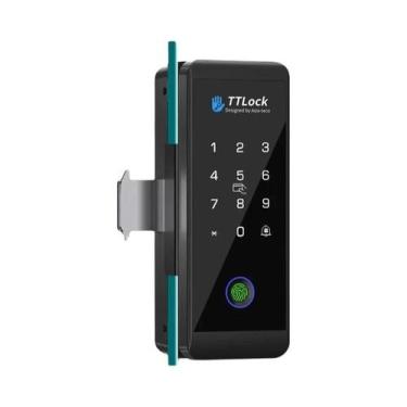 Imagem de Fechadura De Porta De Vidro De Madeira Bluetooth Ttlock APP Desbloquei