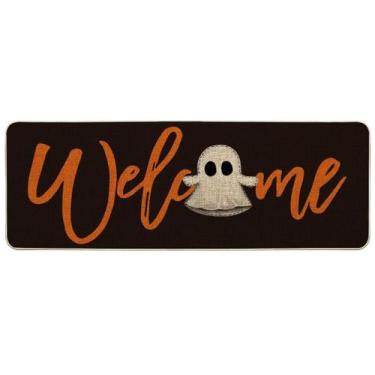 Imagem de Capacho Artoid Mode Boo Ghost Halloween Welcome 43x120cm