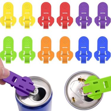 Imagem de 12 peças, abridor de latas, protetor de bebida de refrigerante e cerveja, ferramenta de abridor de abas de refrigerante com tampa completa, selador de tampas de vedação, barricada de bebida