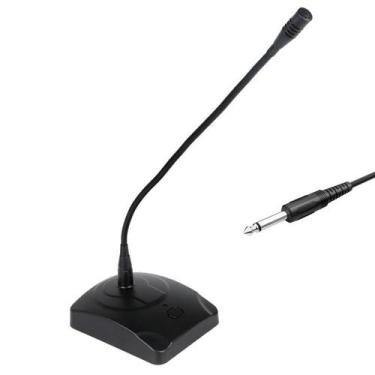 Imagem de Microfone de Mesa Gooseneck p/Púlpito,Entrevista,Reunião,Cabo XLR x P1