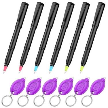 Imagem de Conjunto de canetas de tinta invisível Uniclife com lanterna de chavei