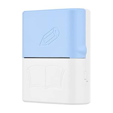 Imagem de WGLAKJ Mini impressora de perguntas erradas portátil de bolso impressora térmica foto texto web impressão sem tinta (azul)