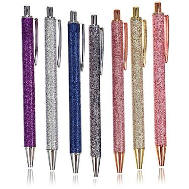 Imagem de Caneta esferográfica, 7 peças, canetas esferográficas divertidas, preta, brinquedos engraçados, presentes femininos, caneta-tinteiro para presente de escritório, canetas pretas multiuso, acessórios de