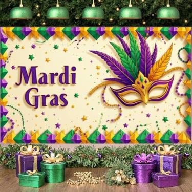 Imagem de Carnaval Display Celebration Display roxo verde banner baile de máscaras para festa decoração de festivais
