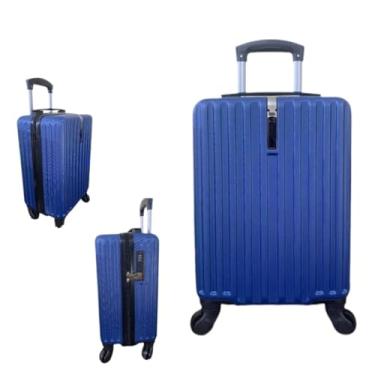 Imagem de Mala de Viagem com Rodinhas 360° Rígida com Cadeado – Tamanhos PP a G – Bagagem Resistente para Viagem(AZUL (PP) - 323)