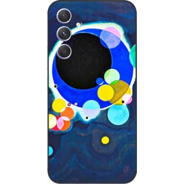 Imagem de Berkin Arts Compatível com Samsung Galaxy A55 5G Capa de silicone para celular Caixa colorida Portão da Lua (Wassily Kandinsky-MMulti-círculos)