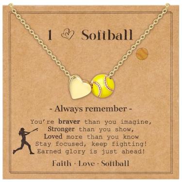 Imagem de AFSITNIG Colar de vôlei, futebol, softbol, basquete, futebol, tênis, pickleball, presentes para meninas, adolescentes, mulheres, acessórios esportivos, pingente, joias, Natal, aniversário, presentes