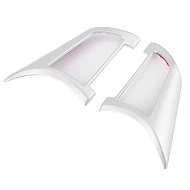 Imagem de KIMISS Capa de Acabamento do Volante para Sylphy/Sentra/Qashqai/X-trail - Estilo de Fibra de Carbono Decoração Interior Preta Brilhante (Prata)