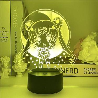 Imagem de Figura de anime Night Light USB Sailor Moon Ba Ji Acrylic 22 cm