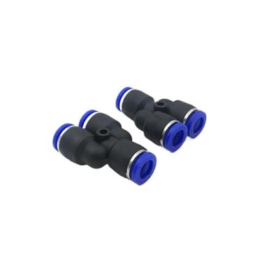 Imagem de ZEDEVB Encaixes de tubulação de plástico conector pneumático encaixe rápido para conexão de ar água PY PW Connect 4 6 mm 8 mm 10 mm 12 mm Y Shape (PY-14)