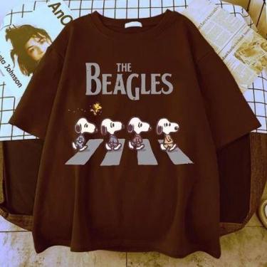 Imagem de Camiseta Estampada Desenho Snoopy Beagles Aesthetic Unissex - Dinka, m