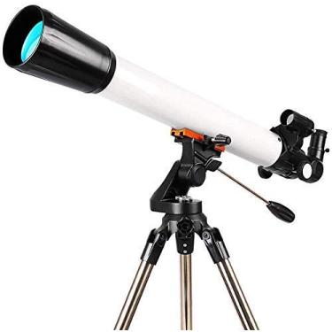 Imagem de pcagfaajmh Telescópio Astronômico Refrator Astronômico de Alta Ampliação Telescópio Astronômico Externo 270X Design de Refrator Óptico Monocular Tripé Portátil