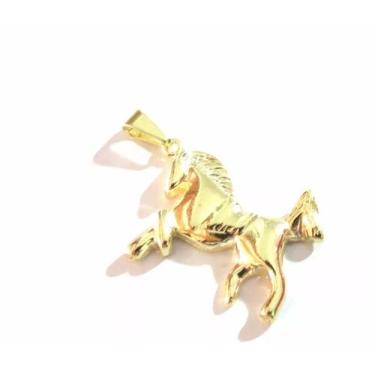 Imagem de Pingente Cavalo Country Cavalgando Folheado Ouro 18k - Milena Folheado