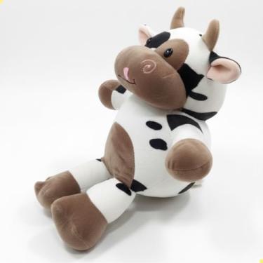 Imagem de Pelúcia Vaca 40cm Antialérgica Lavável com Zíper Brinquedo Infantil