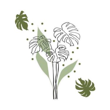 Imagem de Adesivo Decorativo Costela De Adão Folhagem 120x80cm - Teu Adesivo, Ve