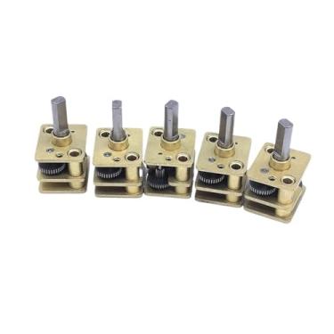 Imagem de 5 pçs/lote Caixa de engrenagens de redução N20 Full Metal Gear Reducer Electronic Starter Parts Dual Flat Shaft Relação de engrenagem: 1: 298 DIY N20 Geared Electronic Starter