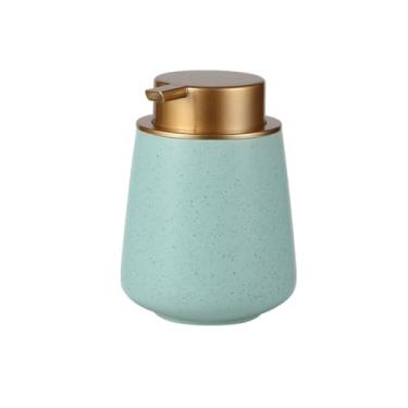 Imagem de Dispensador de sabão líquido para cozinha, aparência requintada, dispensador de sabão de porcelana durável de cerâmica, frasco de loção dispensador de xampu de gel de banho, adequado para banheiro