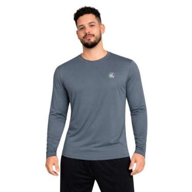 Imagem de Camisa Esporte Legal Nexus Manga Longa Masculina - Cinza M, Cinza, M