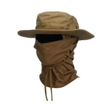 Imagem de Chapéu De Balde Camuflado Masculino Com Aba Larga E Conjunto De Balacl