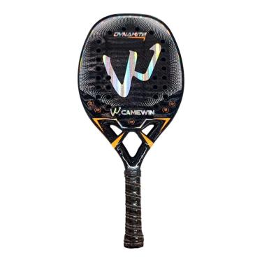 Imagem de Raquete Beach Tennis Camewin Dynamite Carbono 3K Black Eva