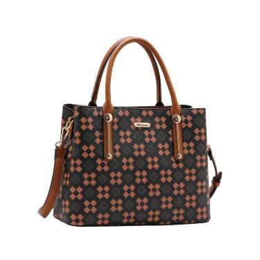 Imagem de Bolsa New Elemento Gráfico - Alça dupla - Café - Chenson 3485295