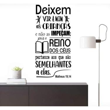 Imagem de Adesivo De Parede Deixe Vim A Mim As Crianças - Lojinha Da Luc Adesivo