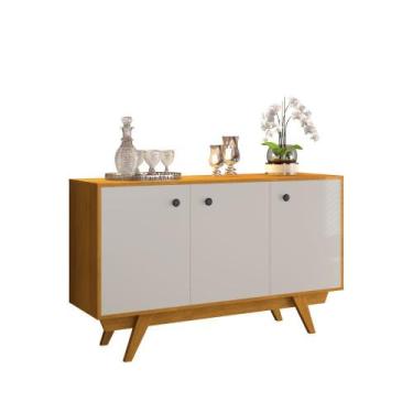 Imagem de Buffet Harmonia 3 Portas JCM Móveis - JCM Movelaria, Cinamomo/Off