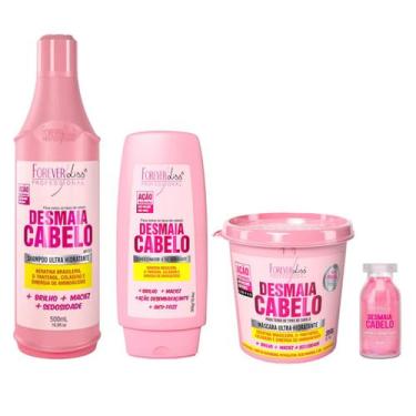 Imagem de Desmaia Cabelo Shampoo + Cond + Másc + Ampola  Forever Liss - Forever 