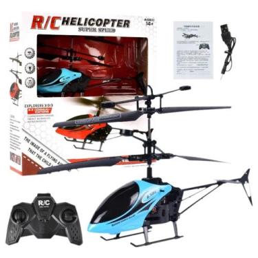 Imagem de Helicóptero De Controle Remoto De 2 Canais, Mini Aeronave RC Luminesce
