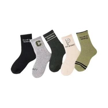 Imagem de Meias Esportivas Para Meninos E Meninas, 5 Pares, Modernas, Legais, Fo