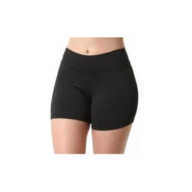 Imagem de Short Básico Suplex Cintura Alta Femenina - wolfox, Preto