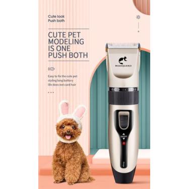 Imagem de Cão barbeador elétrico pet cortador de cabelo gato de peluche de barbe