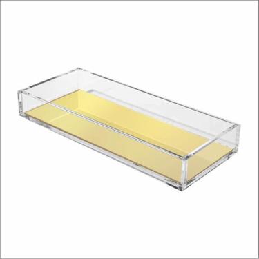 Imagem de Bandeja em Acrílico com fundo Espelhado para Lavabo 28,5x12x4cm - Fabr