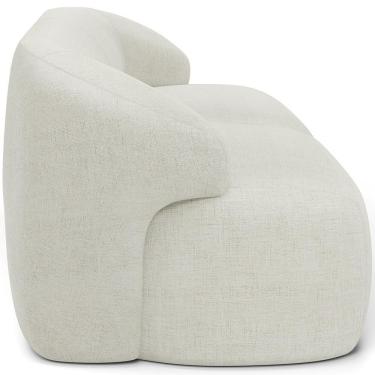 Imagem de Sofá 3 Lugares Curvo Orgânico Living 250cm Barolo L06 Linho Cru