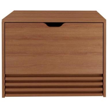 Imagem de Balcao Gabinete 1 Gaveta Ripada Bn3613 Amendoa - TECNO MOBILI