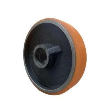 Imagem de Roda Direcional de Ferro com Poliuretano 200mm x 47mm para Rolamento 6